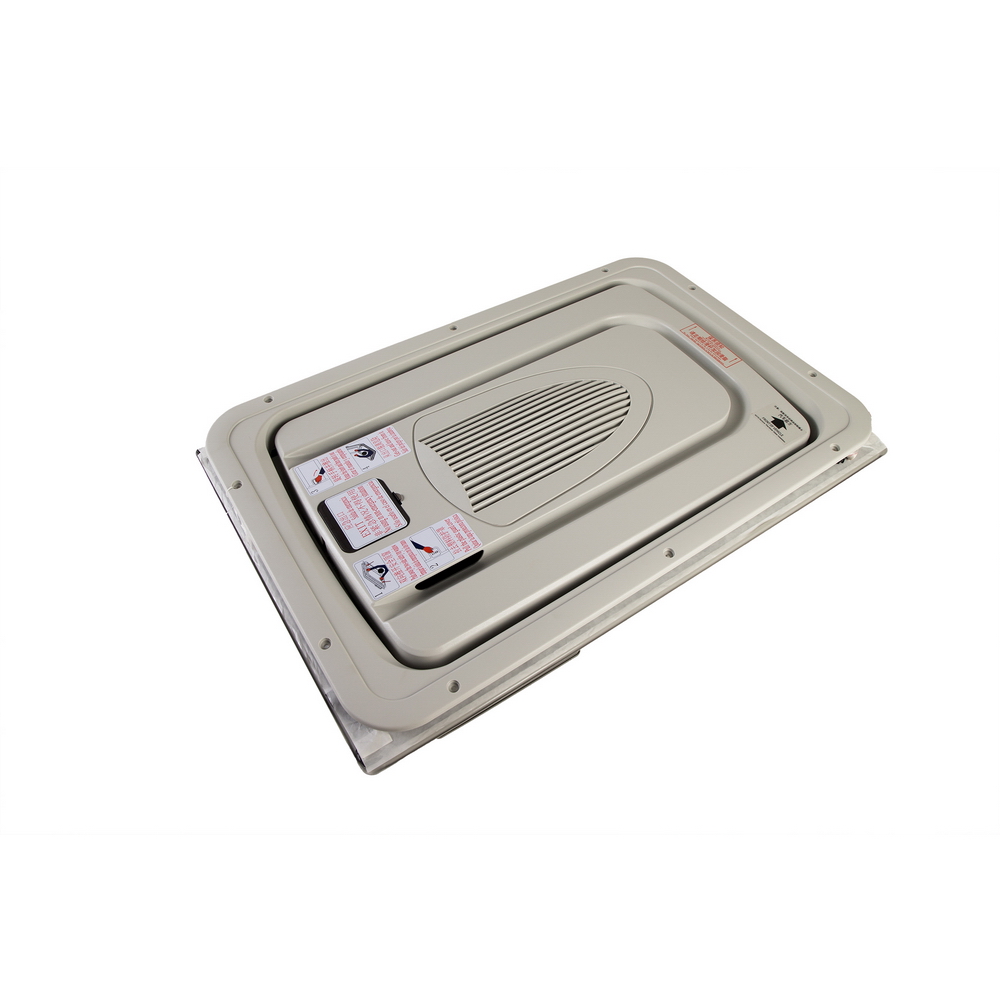 Wind window, WG990X-7, with ventilation fan, Rhine white