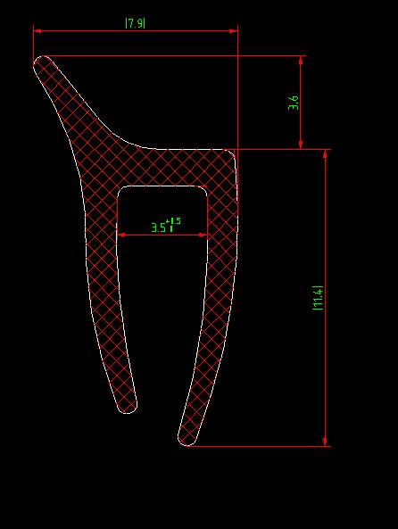 Decorative parts for the bottom frame of the last side window around 49 (Zhengzhou 6139)