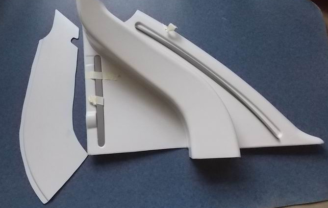 D Decorative parts on the upper side of the driver's window, 6127HW, 2-piece set-1