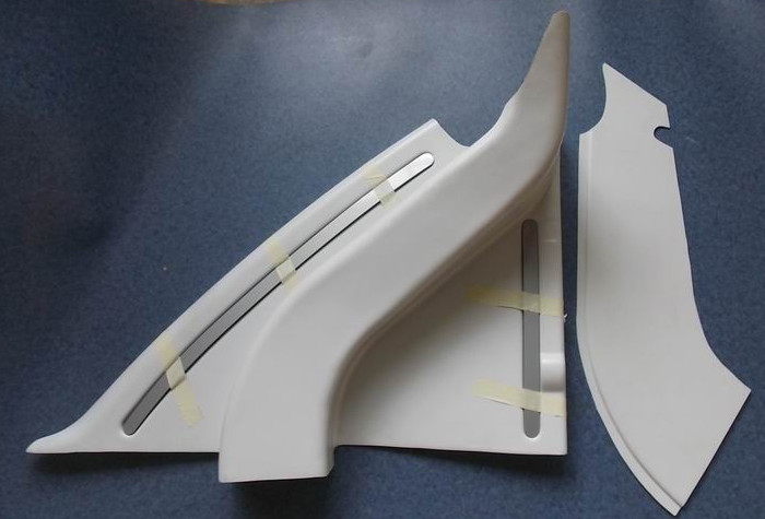 Passenger door upper side decoration parts, 6127HW, 2-piece set-1