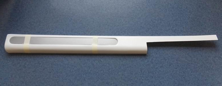 Front side decoration parts of passenger door, 6127H; Rhine white