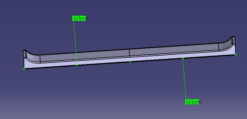 Декоративные детали средней двери, Рейн-белый, ABS/отверстие 1250mm