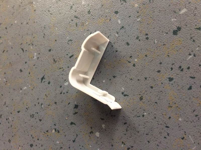 Interior head, PVC window frame, hollow rear head, Rhine white