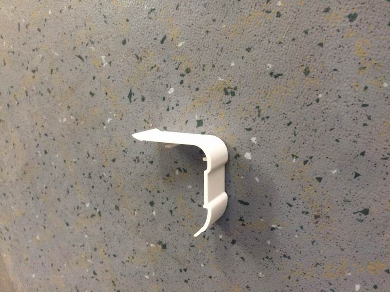 Interior head, PVC window frame, hollow rear head, Rhine white-1