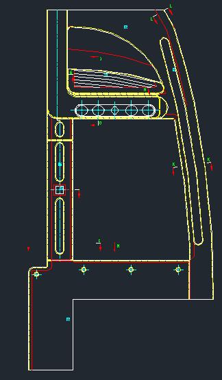 Driver window side decoration parts 6122HB9 light gray and white two-piece set