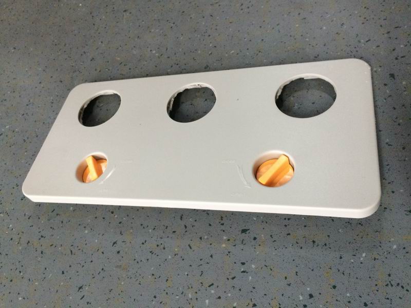 PVC air duct maintenance port cover; holes with three air outlets-1