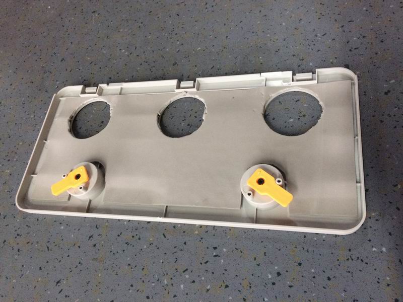 PVC air duct maintenance port cover; holes with three air outlets-2