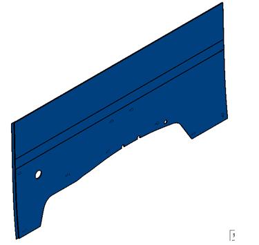 Side inner skirt three (optional 1+1) (wheel cover carpet)