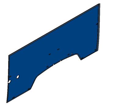 Side inner skirt six (optional 16+1) (wheel cover carpet)