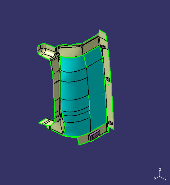 Inner circumference cover, right rear corner, GMT