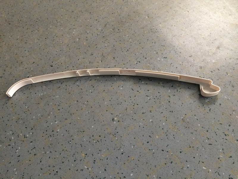 ZK6127H Right Luggage Railing White ABS Injection Molded Head