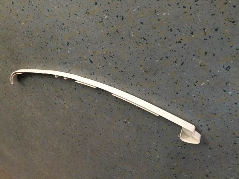 ZK6127H Right Luggage Railing White ABS Injection Molded Head-1