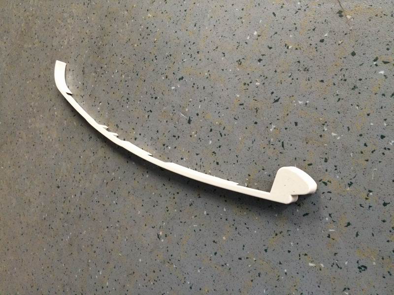 ZK6127H Right Luggage Railing White ABS Injection Molded Head-2