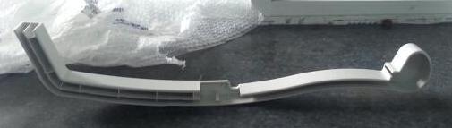 Front head of the bottom plate of the left wind duct luggage rack; 8 series PVC; Rhine white