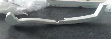 Front head of the bottom plate of the left wind duct luggage rack; 8 series PVC; Rhine white-1