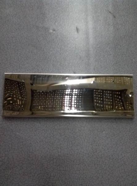 Billboard, stainless steel, 135*405, installed on air duct