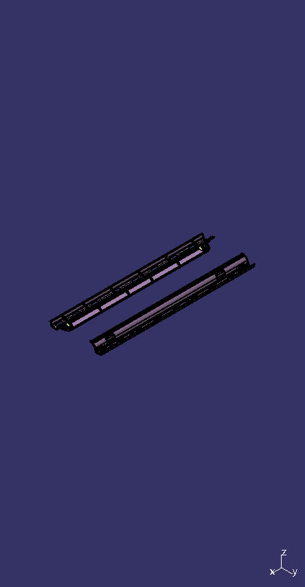 Air duct luggage rack, 6907, PU, Rhine white, left private, no lights, self