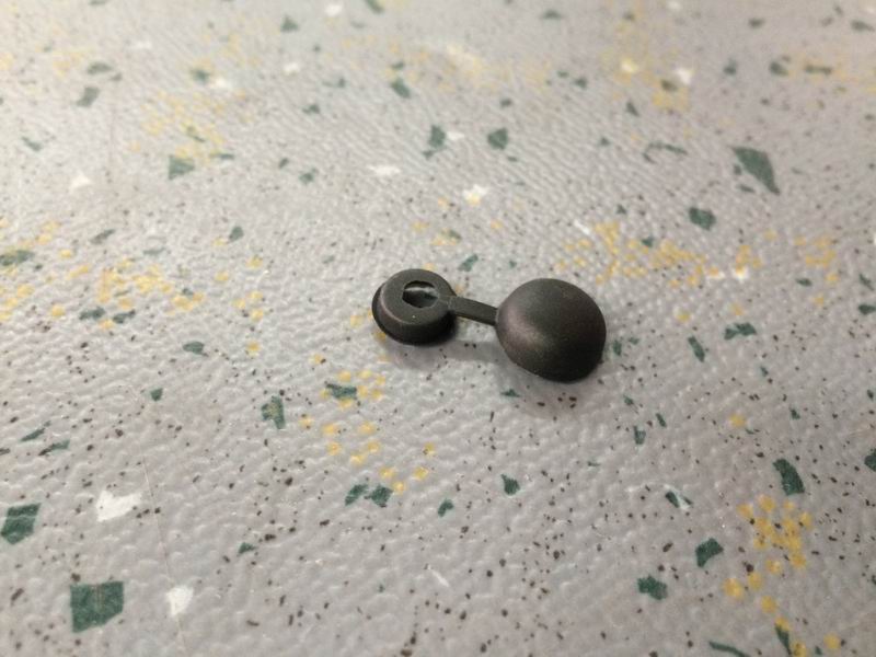Nut protective cap, A74 screw cover, black ABS-1