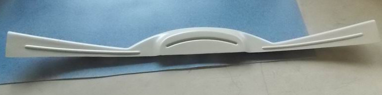 Decoration parts for the lower frame of the rear wind gear, 6119H, ABS, light gray and white-2