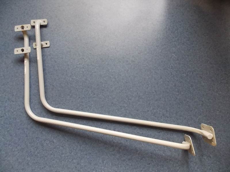 D High stair guardrail on the left rear window