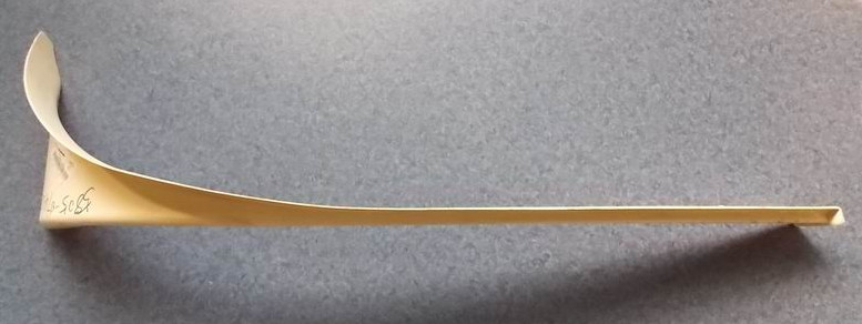 Front windshield lower right decoration parts, Rhine white, 2-piece set