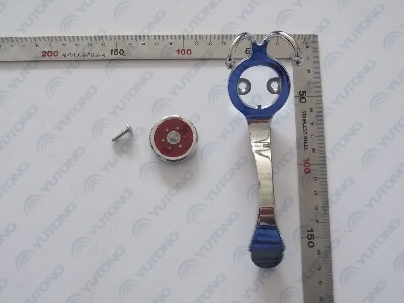 Крючок для одежды, цинковый сплав, форма рога ягненка, серебристый цвет на основном корпусе.-1