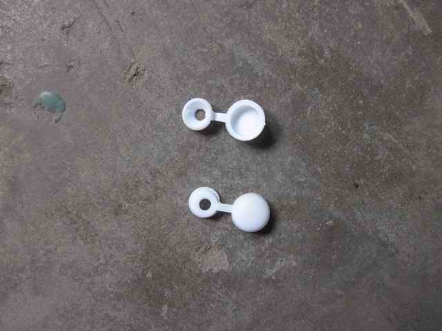 One-piece self-tapping screw cover, M4.2, Rhine white