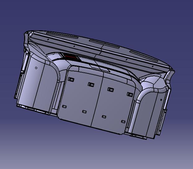 Front top, ABS, Rhine White, 6128HQBF