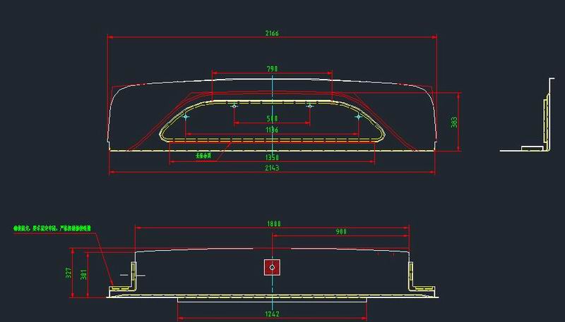 Rear top, 6775, Rhine white, PU/rear overhang length 50