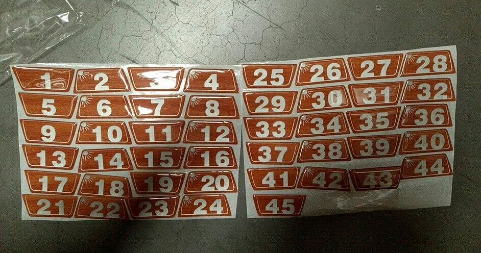 D Seat bonding license plate 45 seats