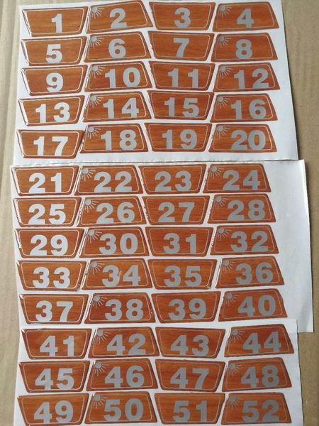 D Seat bonding license plate 51 seats