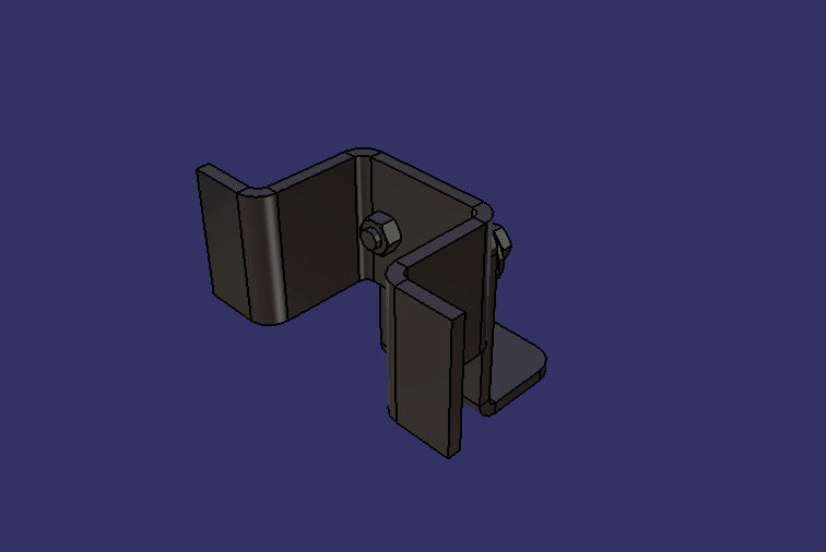 Простая фиксация и отбойник (регулируемый, кронштейн 40mm высокий)