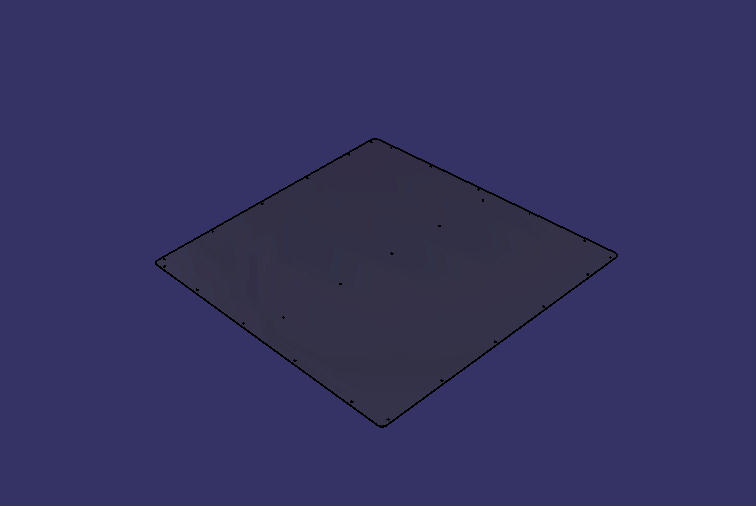 Protective aluminum plate of the right end hatch door (950*978, aluminum)