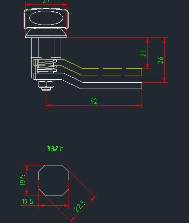 Замок кнопки доступа к двери, конструкция замка