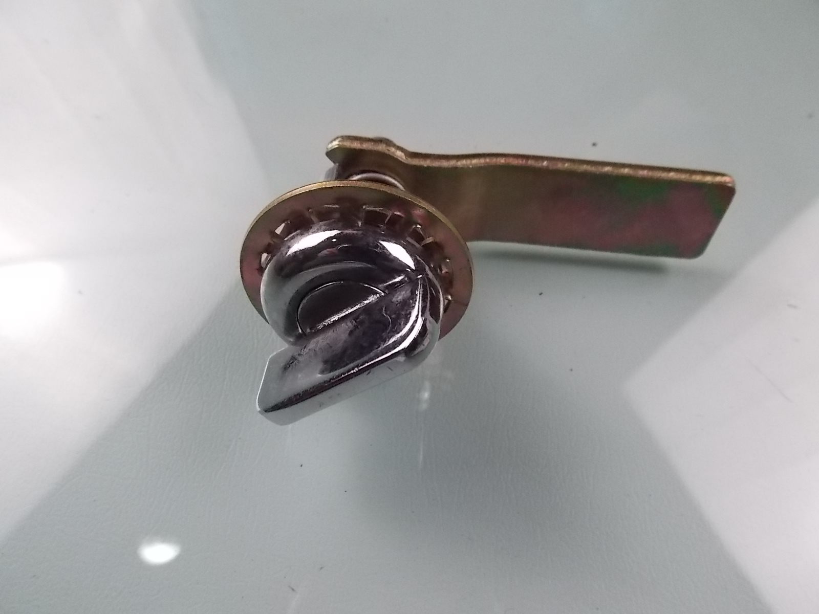 Access door button lock, lock structure-1