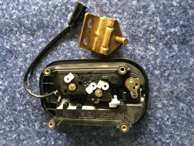 191 Двухточечный большой коробчатый замок с подсветкой (откидная дверь, черный)