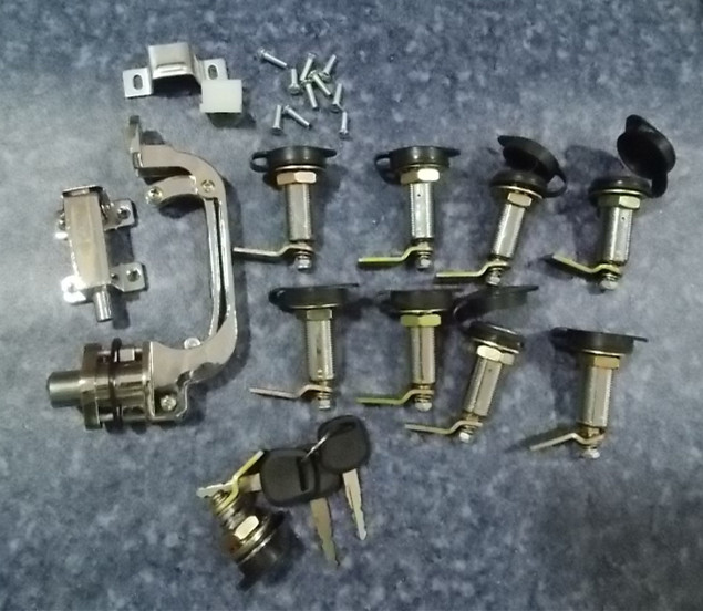 ZK6880 school bus complete vehicle lock assembly (folding door, no door in the middle)