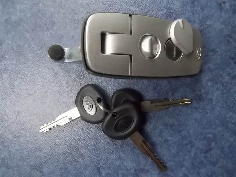 Simple lock; silver-gray