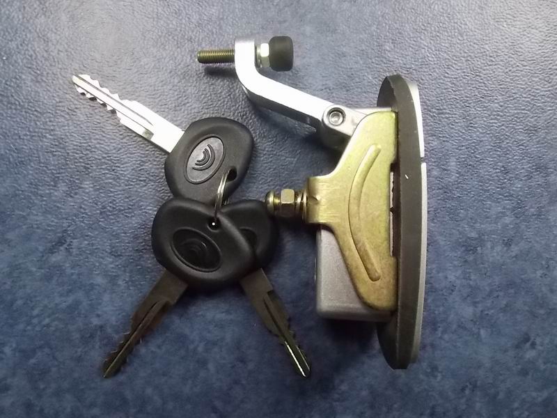 Simple lock; silver-gray-2