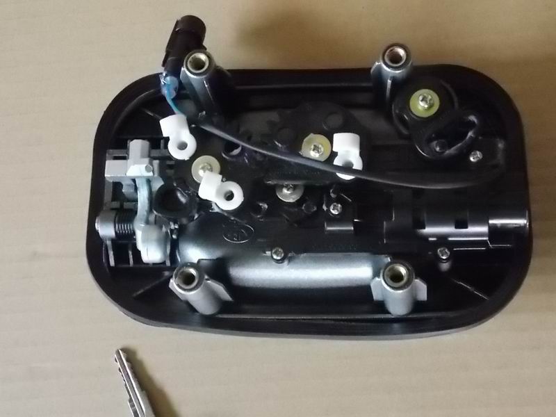 Hammer door lock; silver-gray large box lock with light-1