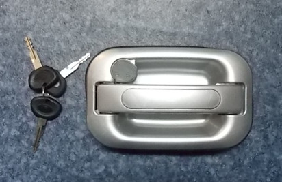 Hammer door lock; silver-gray large box lock without cylinder without lamp-3