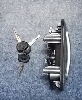 Hammer door lock; silver-gray large box lock without cylinder without lamp-2