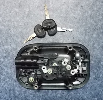 Hammer door lock; silver-gray large box lock without cylinder without lamp