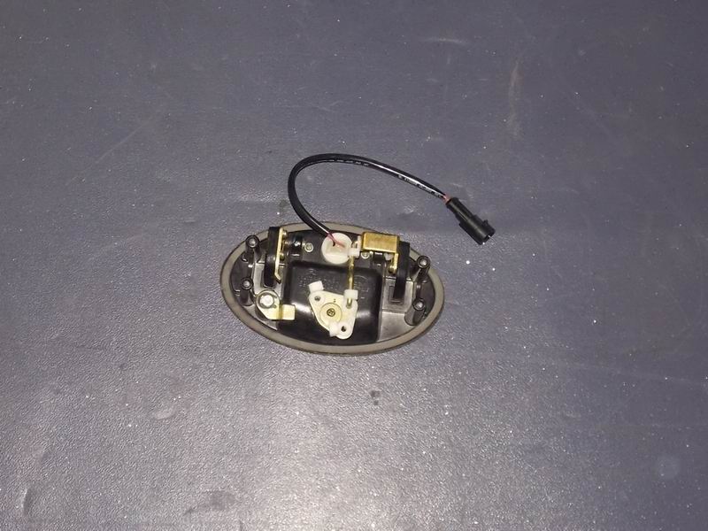 Hammer door lock; black oval lock with light-1