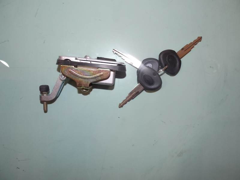 Waterproof long strip lock 608 cast steel simple lock (thick rubber)