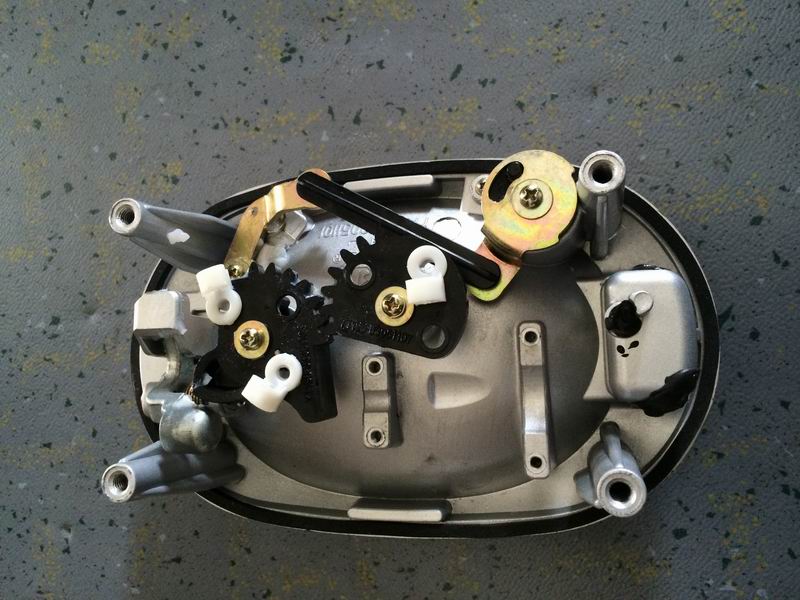 Hammer door lock; silver-gray large box lock without lamp lever