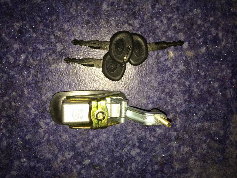 Waterproof long strip lock 608 cast steel simple lock; silver-gray thin rubber-1