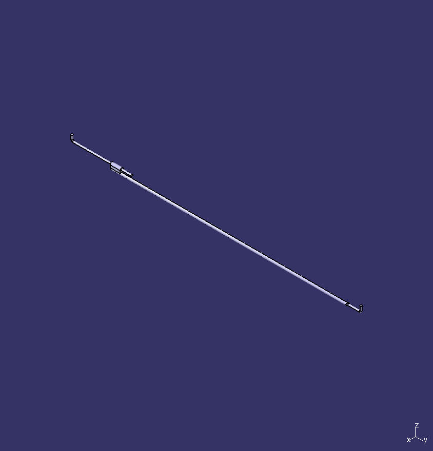 Рычаг блокировки L= 590 (сумма корректировки 555 ~ 605 , толкатель)