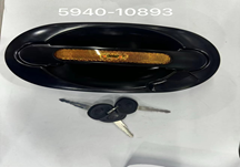Hammer door lock; black lamp with cylinderless lever large box lock-6