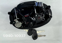 Hammer door lock; black large box lock with light lever